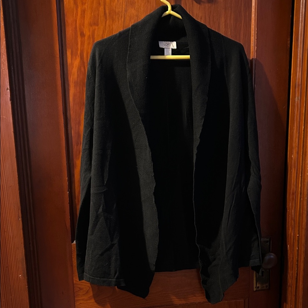Loft Black Open-Front Blazer